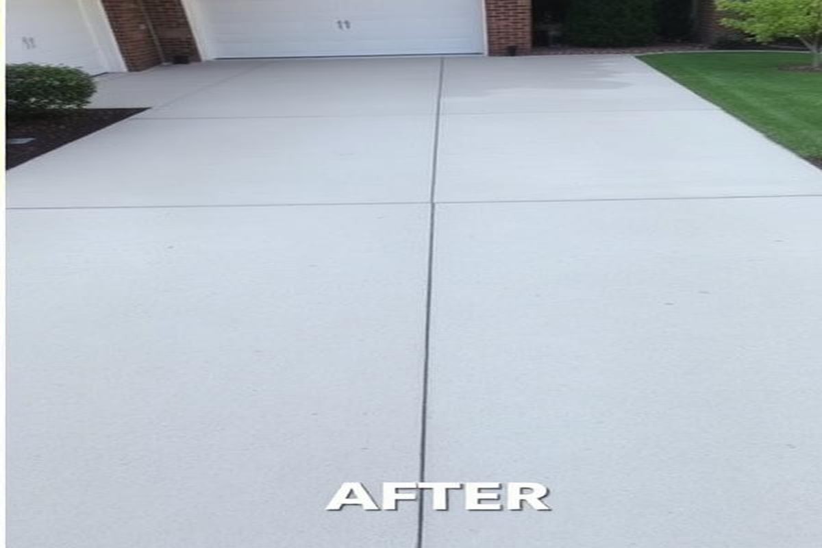 Driveway after cleaning